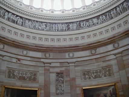 Rotunda inside dome of Capitol Building<br>Location: <a href="https://www.google.com/maps/search/?api=1&query=38.88981,-77.00908" target="_new">National Capitol Building</a>